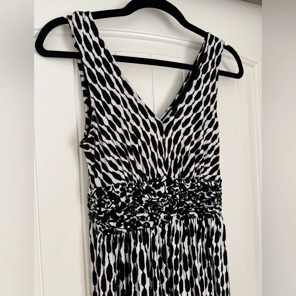 Anthropologie Tracy Reese Elegant Black and White Patterned Maxi Dress Size XSP - Picture 7 of 13
